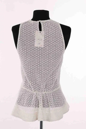 Top sans manche Maje Blanc en Synthétique
