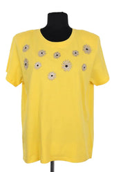 T-shirt The Kooples Jaune en Coton, taille S - Seconde Main