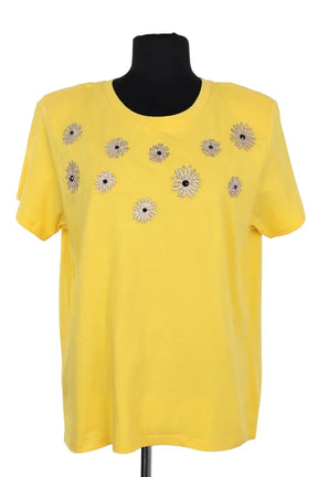 T-shirt The Kooples Jaune en Coton, taille S - Seconde Main