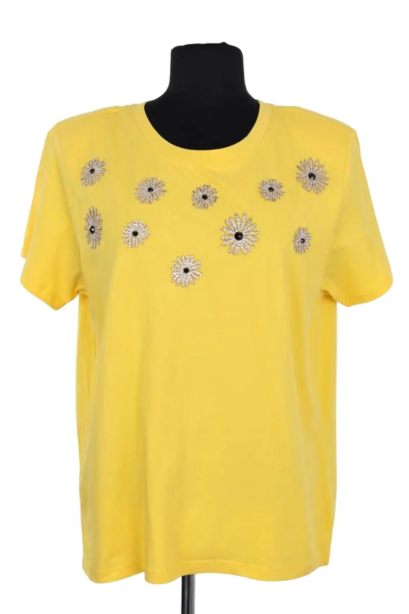 T-shirt The Kooples Jaune en Coton, taille S - Seconde Main