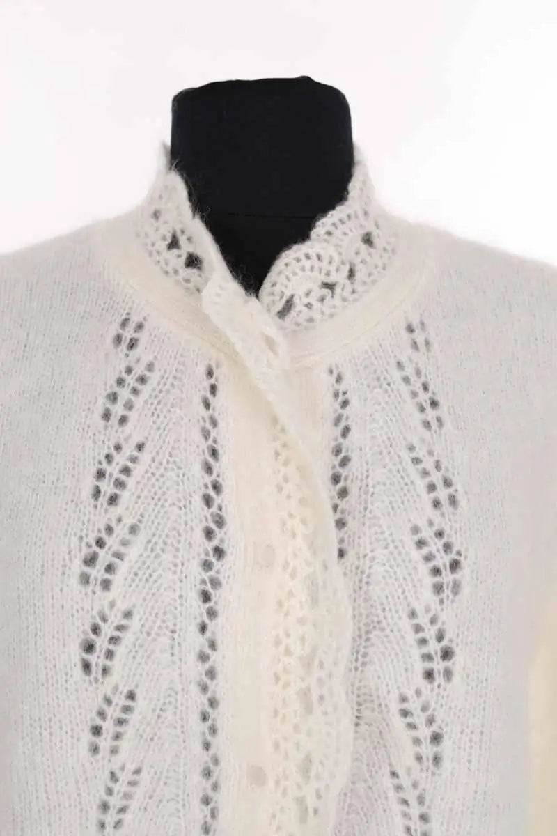 Cardigan Sézane Blanc en Laine