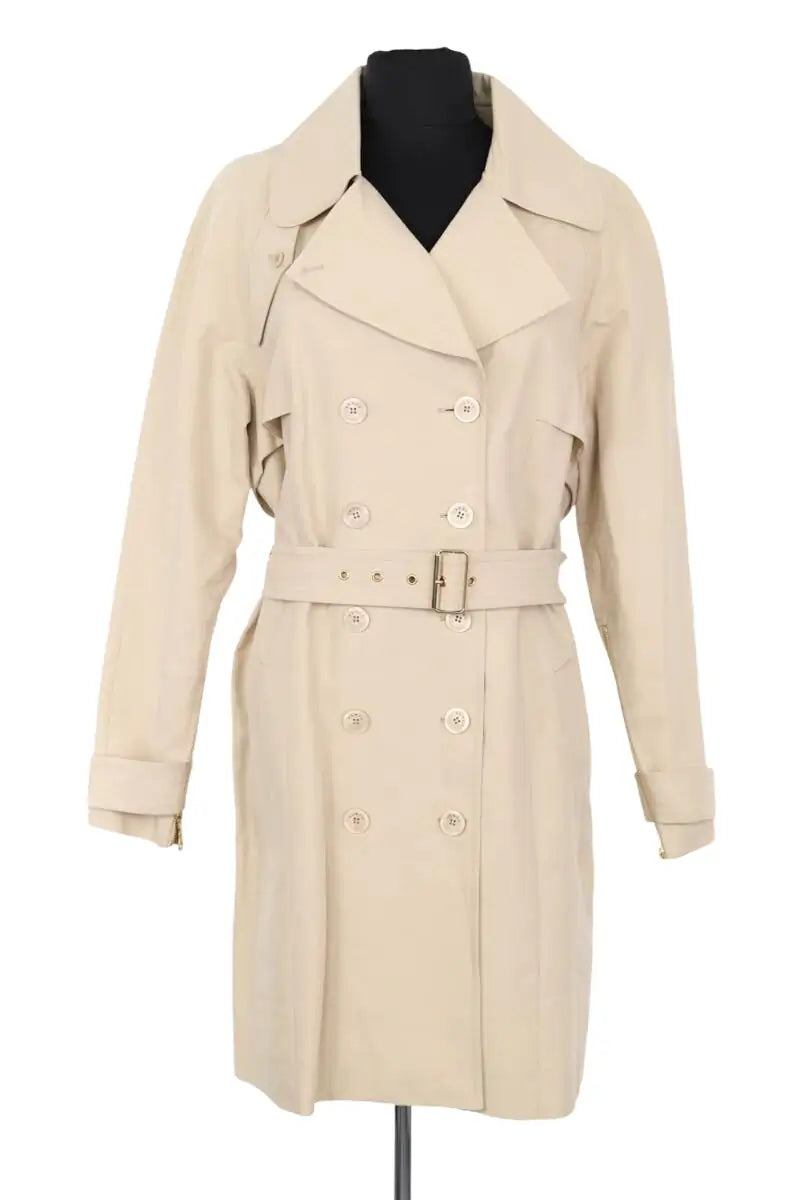 Trench-coat Kenzo Beige en Synthétique, taille XL - Seconde Main