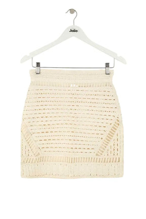 Jupe Maje Beige en Synthétique, taille M - Seconde Main