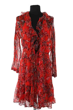 Robe Iro Pacify Rouge en Viscose, taille S - Seconde Main