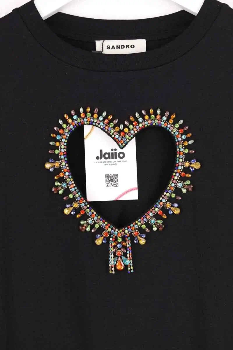 T-shirt Sandro Noir en Coton