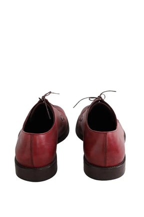 Chaussures à lacets Salvatore Ferragamo Bordeaux en Cuir