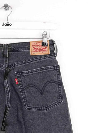 Jean droit Levi's 501 Anthracite en Coton