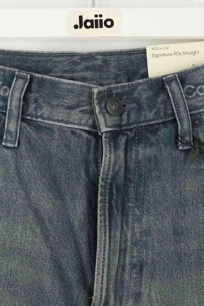 Jean droit W33 L32 Calvin Klein Bleu en Coton
