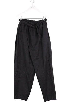 Pantalon large Yves Saint Laurent Anthracite en Laine, taille L - Seconde Main