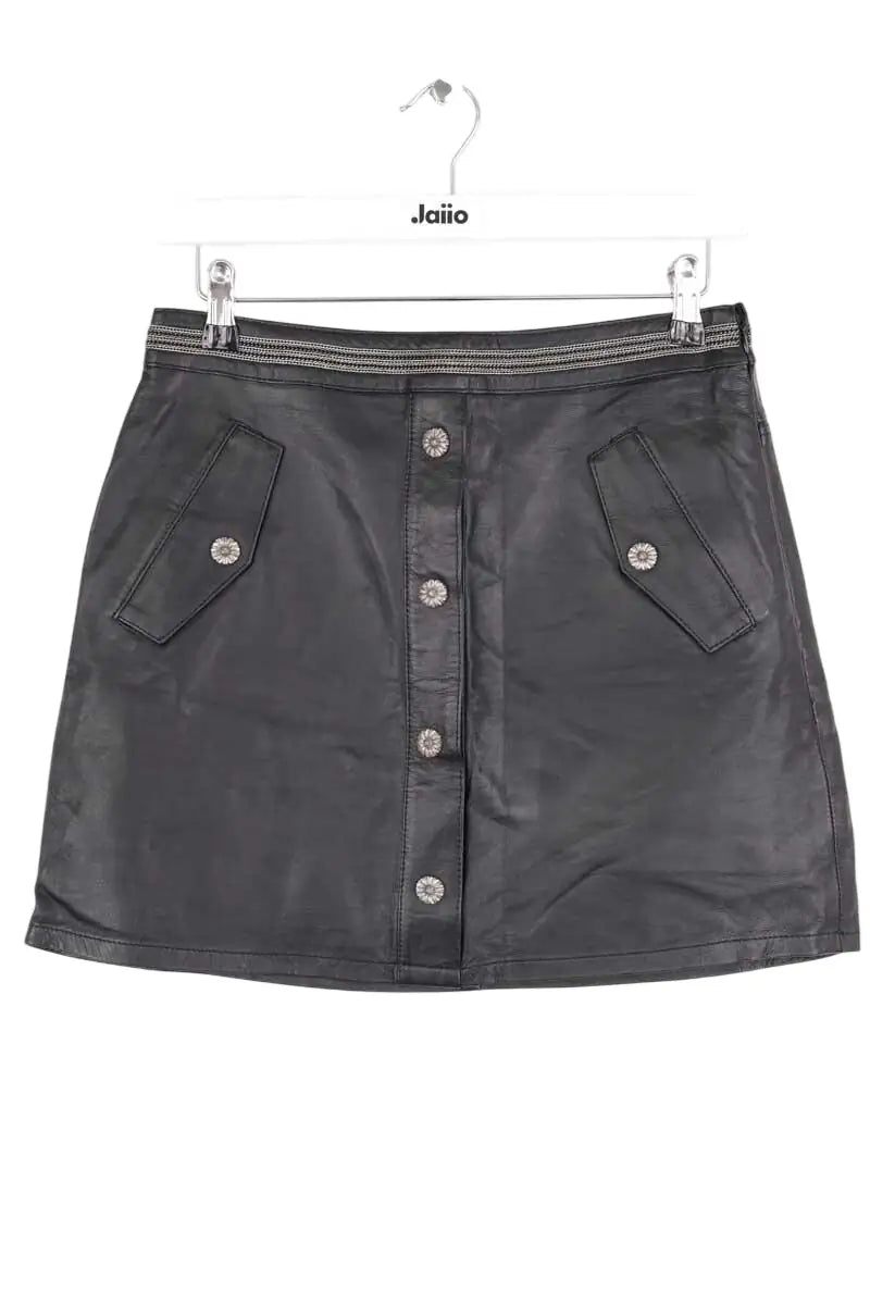 Mini jupe The Kooples Noir en Cuir, taille XS - Seconde Main