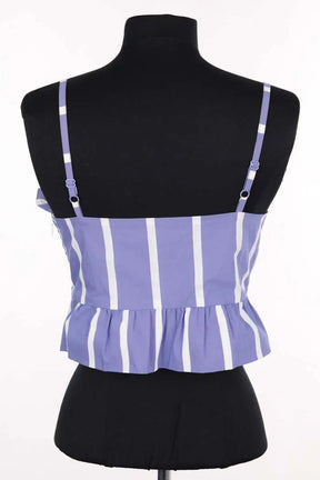 Top sans manche Maje Bleu en Coton