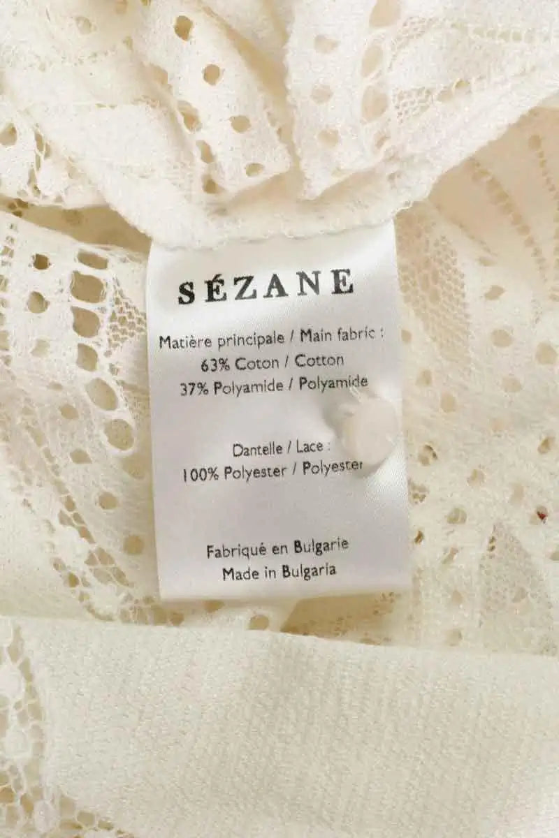 Blouse Sézane Blanc en Coton