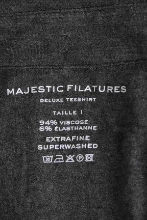 Polo Majestic Filatures Gris en Viscose