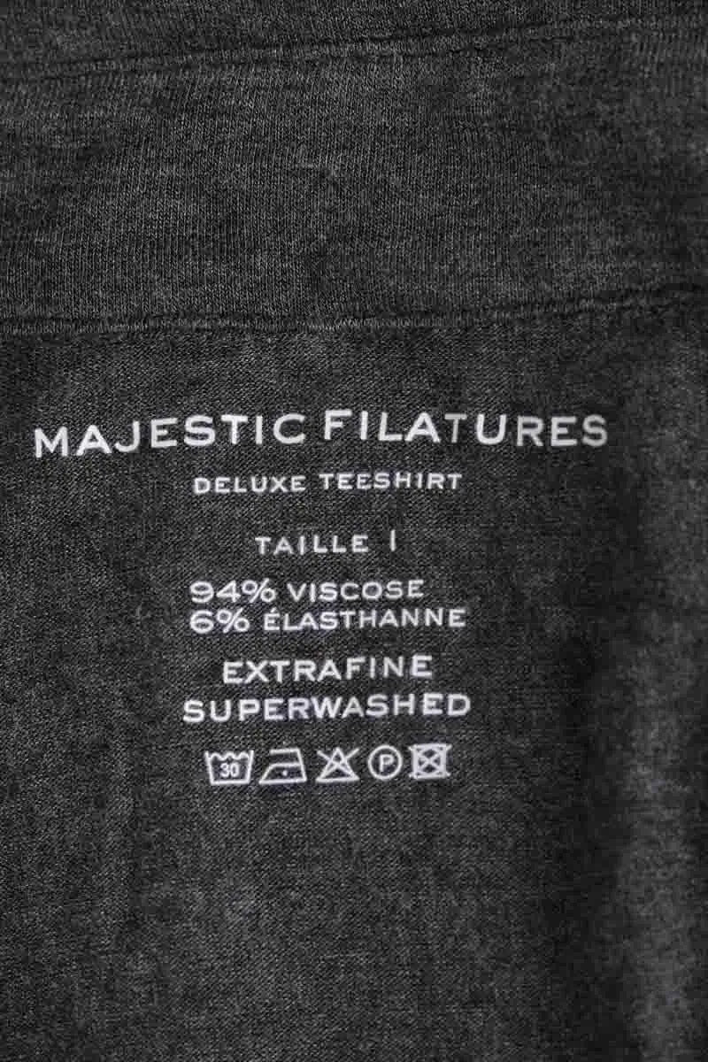Polo Majestic Filatures Gris en Viscose