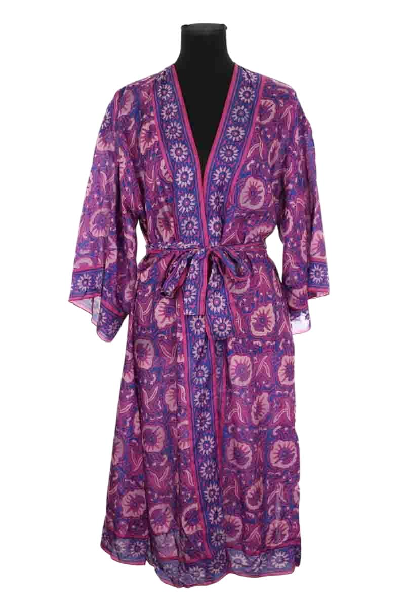 Kimono Bash Violet en Soie, taille M - Seconde Main