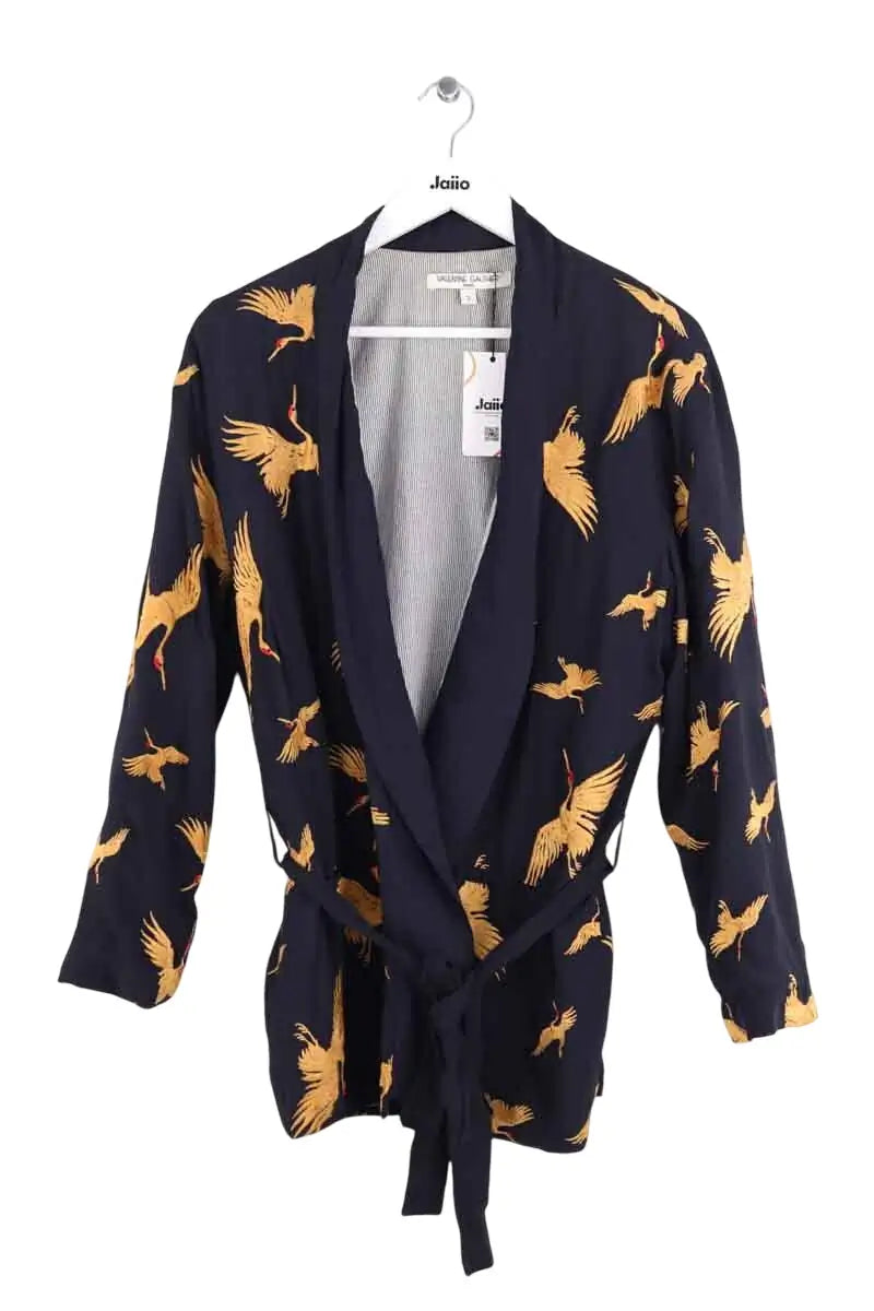 Kimono Valentine Gauthier Noir en Viscose, taille M - Seconde Main
