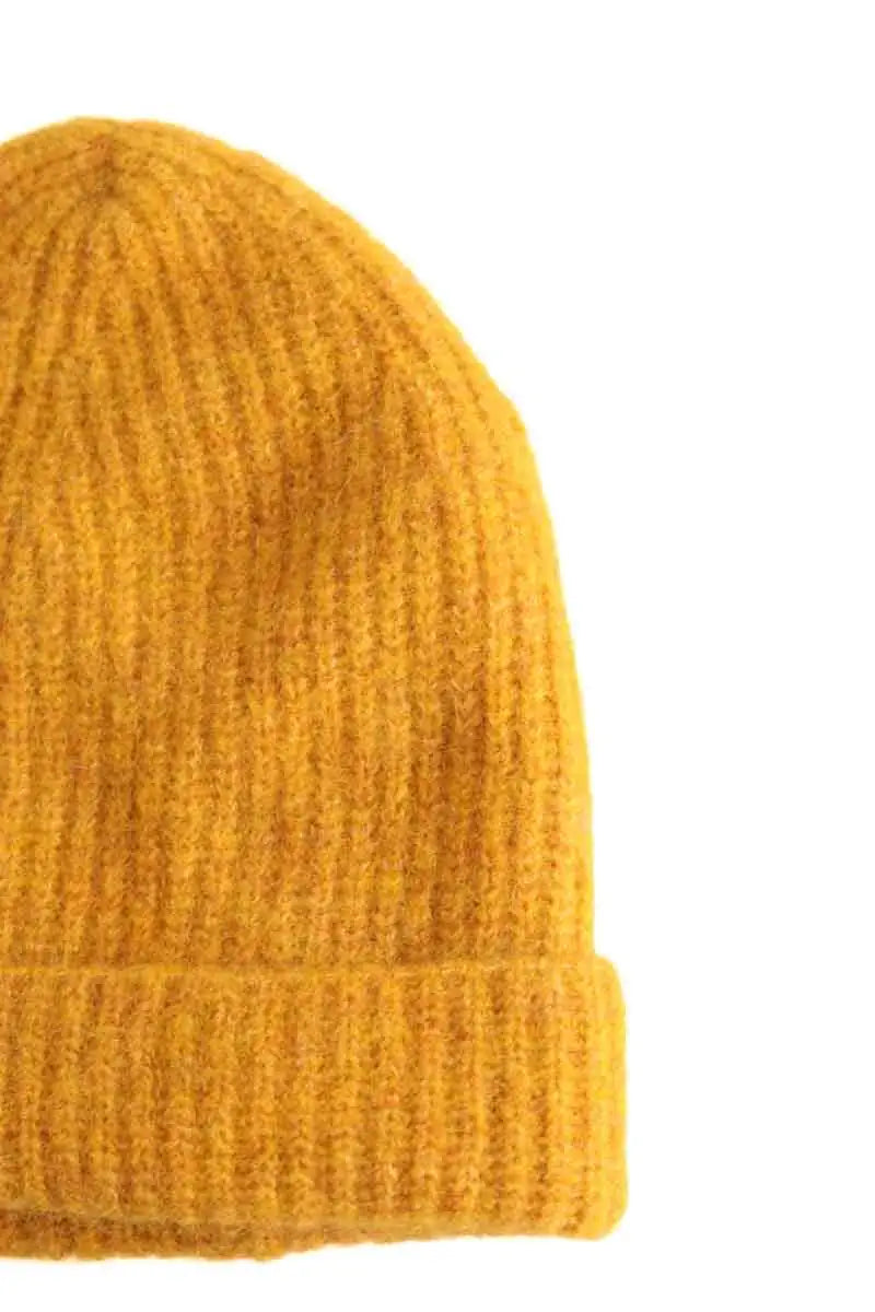 Bonnet Sézane Jaune en Laine