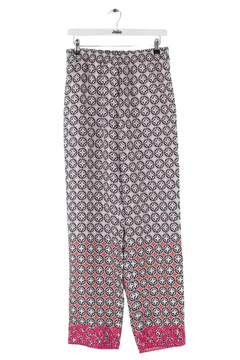 Pantalon droit Louis Vuitton Blanc en Soie, taille S - Seconde Main