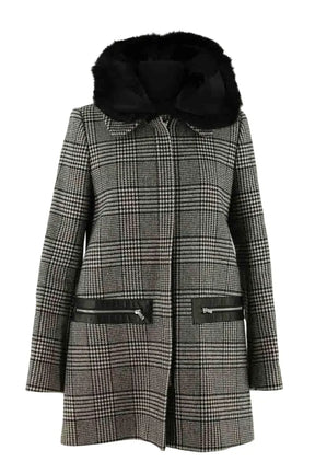 Manteau Claudie Pierlot Noir en Laine, taille S - Seconde Main