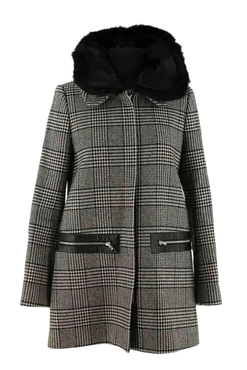 Manteau Claudie Pierlot Noir en Laine, taille S - Seconde Main