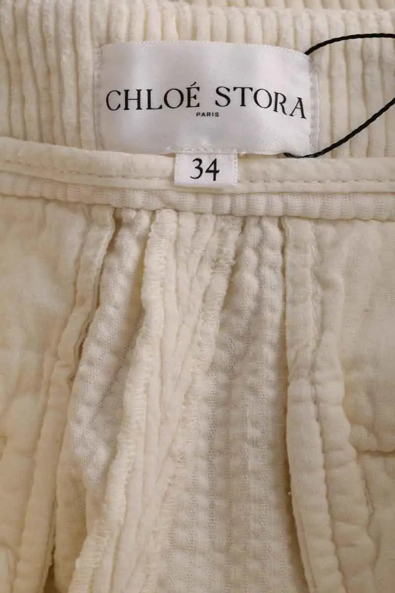 Pantalon droit Chloé Stora Ecru en Coton