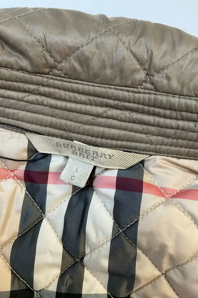 Veste Burberry Kaki en Synthétique