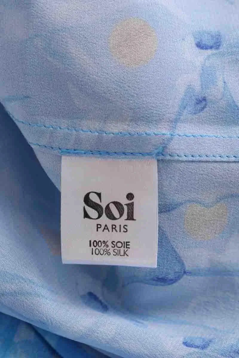 Chemise Soi Bleu en Soie