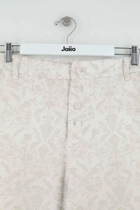 Pantalon droit Saaj Ecru en Coton