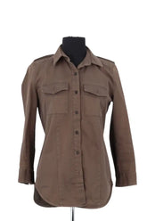 Top Sandro Marron en Coton, taille S - Seconde Main