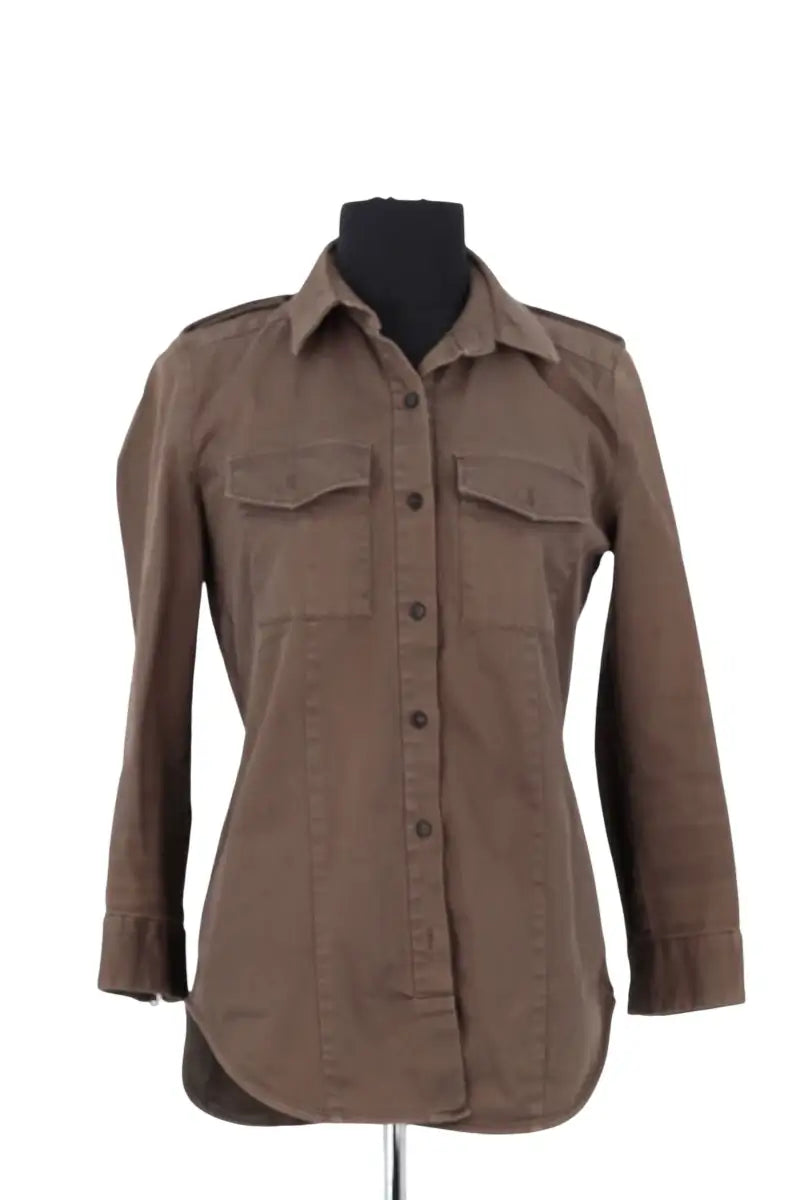 Top Sandro Marron en Coton, taille S - Seconde Main