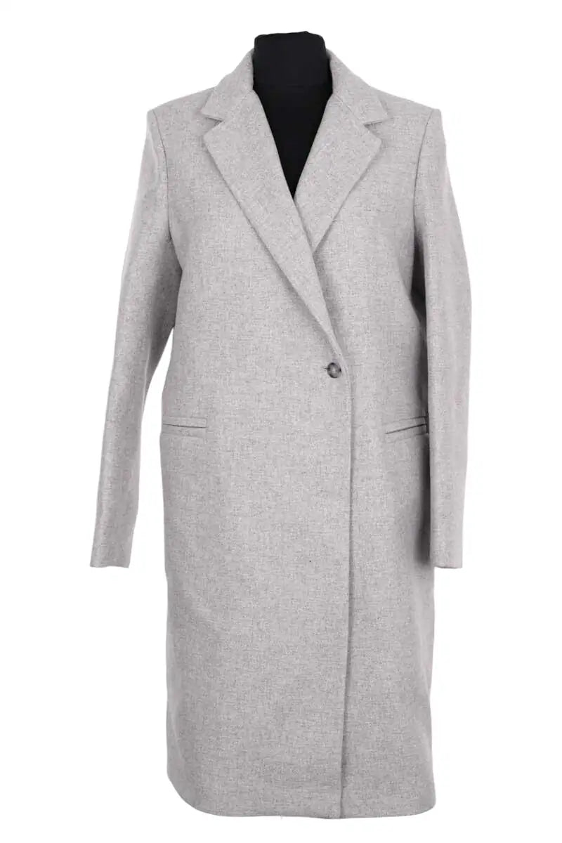Manteau Claudie Pierlot Gris en Laine, taille M - Seconde Main
