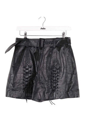 Bermuda Olivier Theyskens Noir en Cuir, taille M - Seconde Main