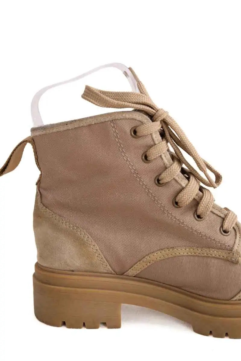 Chaussures à lacets Ba&Sh Camel en Tissu