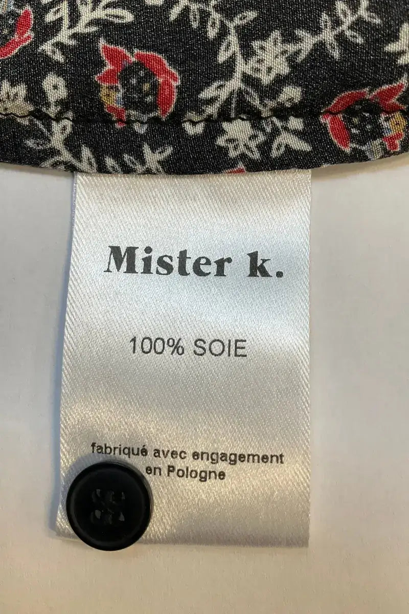 Chemise Mister K Noir en Soie