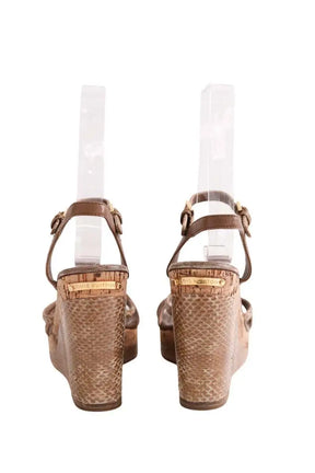 Sandales Louis Vuitton Marron en Cuir