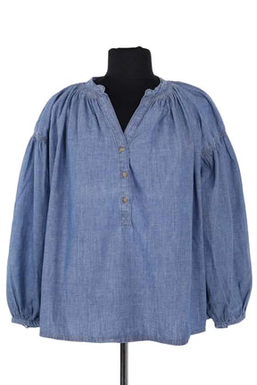 Blouse Vanessa Bruno Bleu en Coton, taille M - Seconde Main