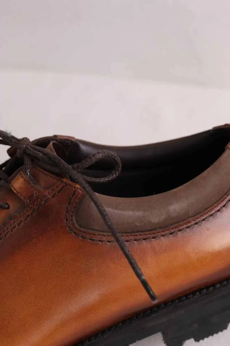 Chaussures à lacets Berluti Camel en Cuir