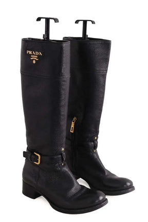 Bottes Prada Noir en Cuir