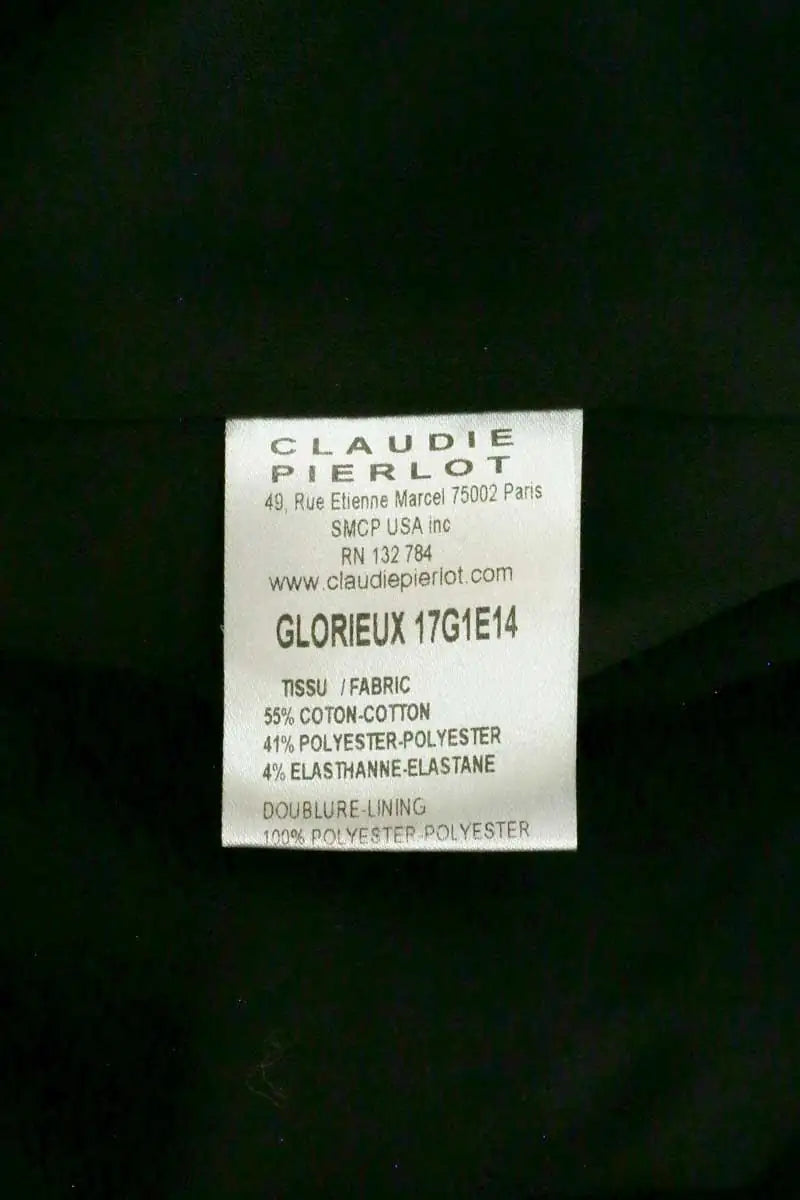 Veste Claudie Pierlot Noir en Coton