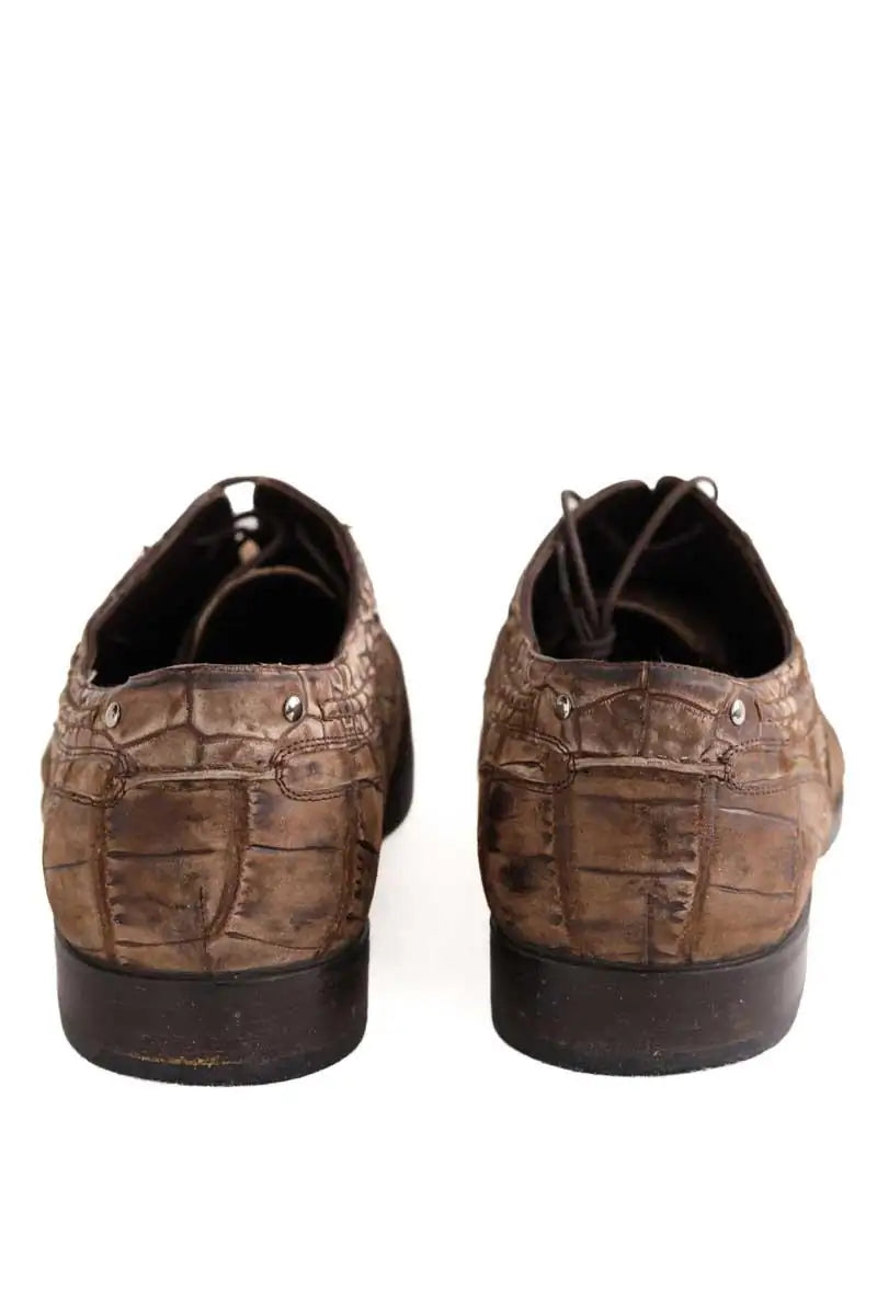 Chaussures à lacets Dolce & Gabbana Marron en Cuir