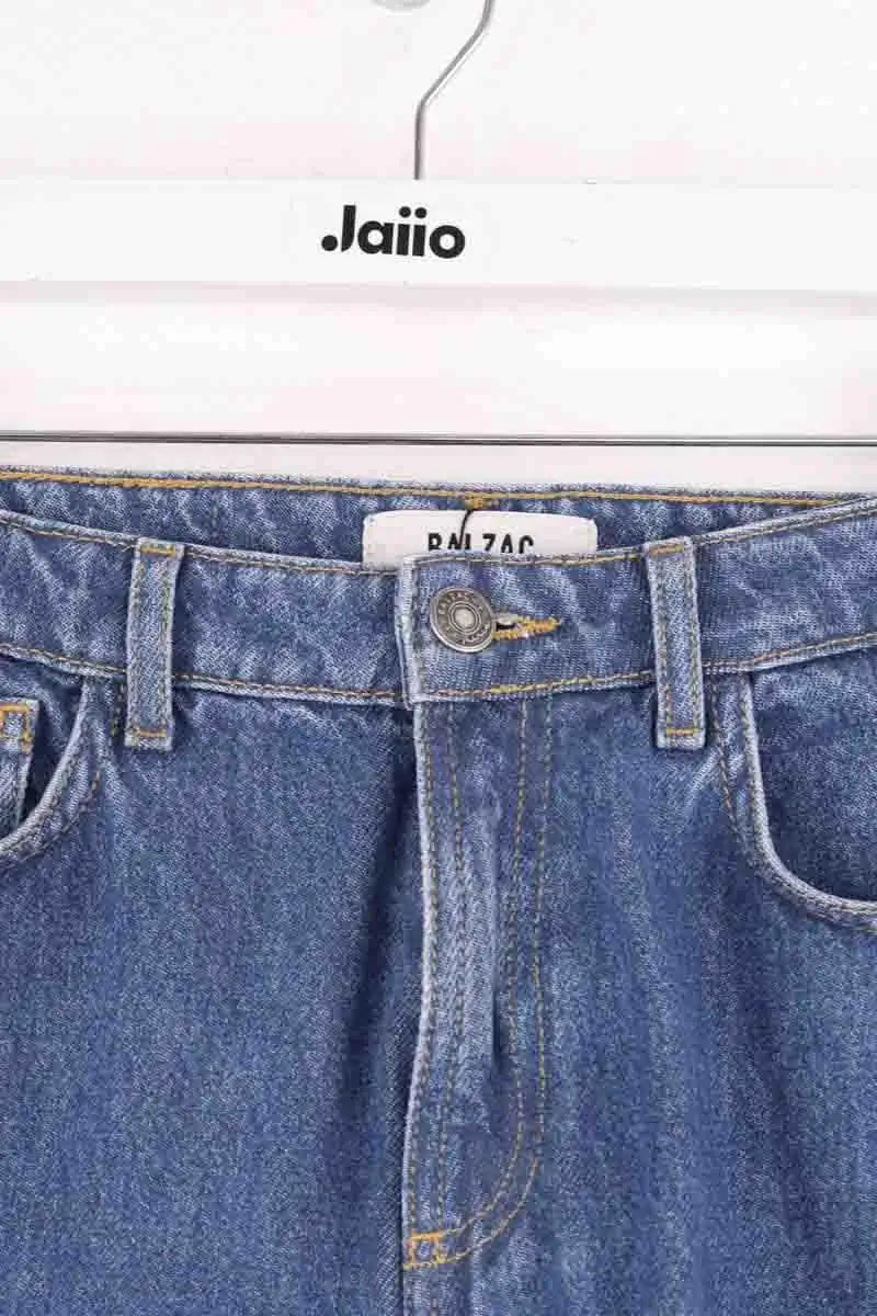 Jean droit Balzac Bleu en Coton
