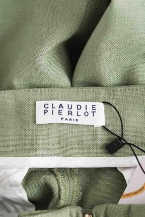 Pantalon Claudie Pierlot Vert en Viscose