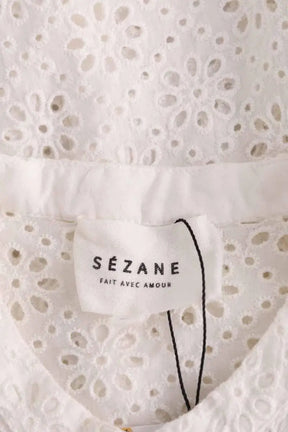 Blouse Sézane Blanc en Coton