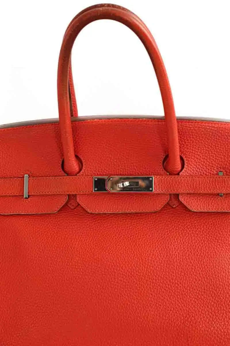 Sac à main Hermès Rouge en Cuir