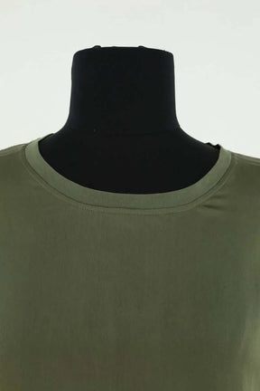 T-shirt Maje Kaki en Soie