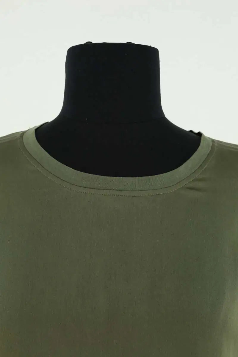 T-shirt Maje Kaki en Soie