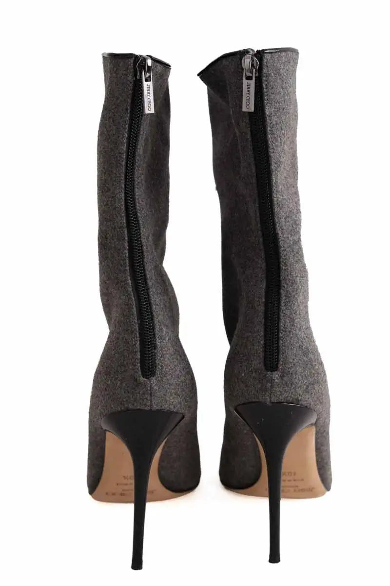 Boots Jimmy Choo Gris en Cuir