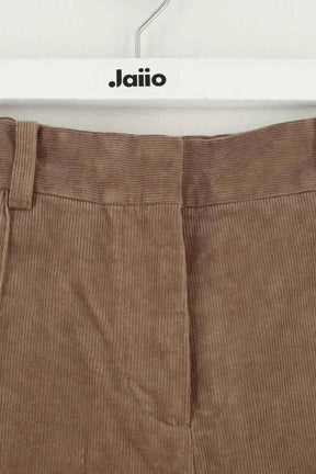 Pantalon droit Samsoe Samsoe Salot Trousers Marron en Coton