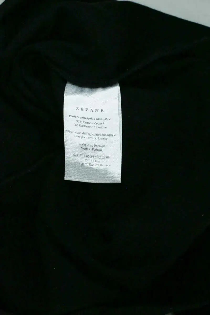 Top sans manche Sézane Noir en Coton