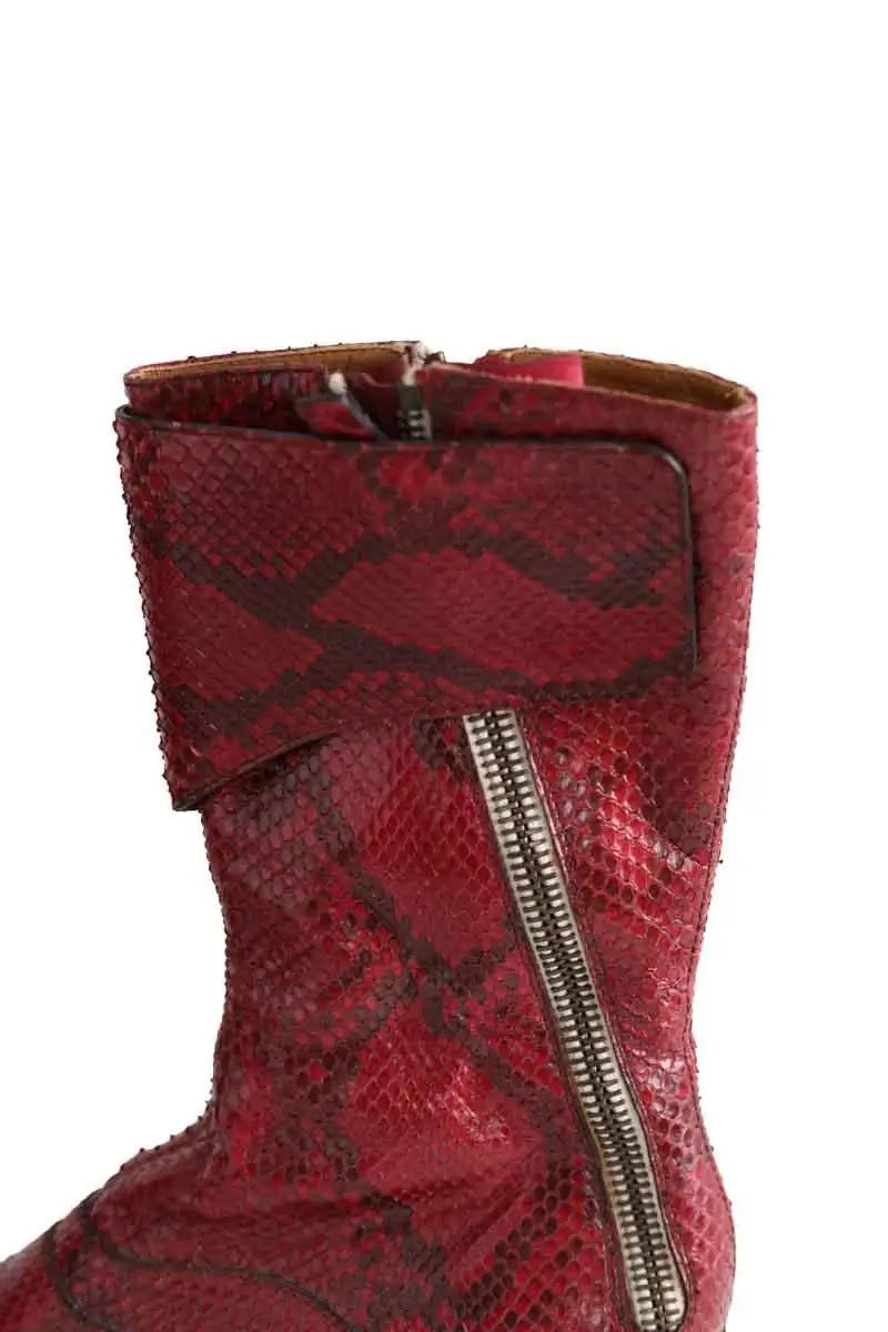 Boots Chloé Bordeaux en Cuirs exotiques